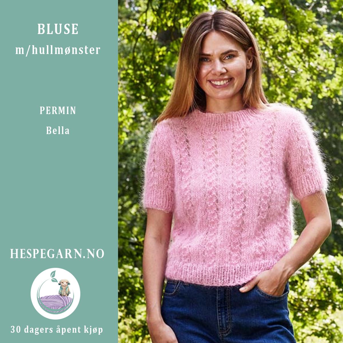 Bluse m/hullmønster by Permin