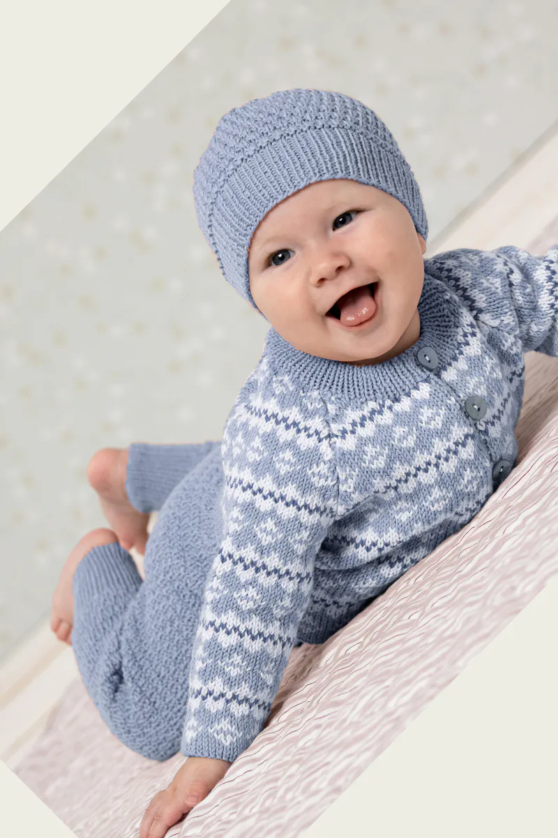 Smårolling Jakke & Bukse Lys Blå fra HoY